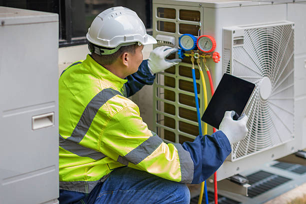 Professional Hvac technician working in Red Oak, NC